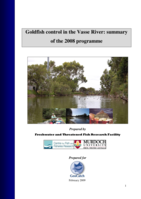 Goldfish control in the Vasse River: summary of the 2008 programme