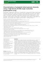 Characterization of polyploid wheat genomic diversity using a high-density 90000 single nucleotide polymorphism array
