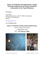 Indoor air pollution and appropriate cooking and light solutions for the poorest mountain communities in the Nepal Himalayas
