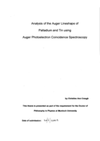 Analysis of the auger lineshape of palladium and tin using Auger photoelectron coincidence spectroscopy