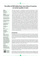 The effect of Rift Valley fever virus Clone 13 vaccine on semen quality in rams