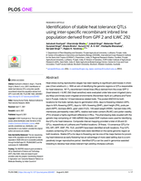 Identification of stable heat tolerance QTLs using inter-specific recombinant inbred line population derived from GPF 2 and ILWC 292