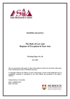 The rule of law and regimes of exception in East Asia