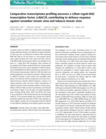 Comparative transcriptome profiling uncovers a Lilium regale NAC transcription factor, LrNAC35 , contributing to defence response against cucumber mosaic virus and tobacco mosaic virus