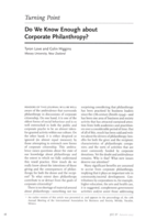 Do we know enough about corporate philanthropy?