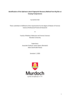 Identification of the optimum latent fingerprint recovery method from pig skin at varying temperatures