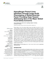 Hypoallergen peanut lines identified through large-scale phenotyping of global diversity panel: Providing hope toward addressing one of the major global food safety concerns