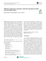 Multi-level supervisory emergency control for operation of remote area microgrid clusters