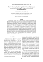 Passive clearing of native vegetation: Livestock damage to remnant jarrah (Eucalyptus marginata) woodlands in Western Australia