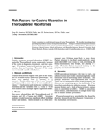 Risk factors for gastric ulceration in thoroughbred horses