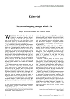 Editorial - Recent and ongoing changes with IAPA