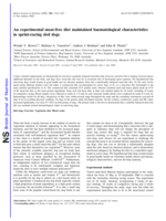 An experimental meat-free diet maintained haematological characteristics in sprint-racing sled dogs