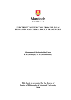 Electricity generation from oil palm biomass in Malaysia: A policy framework