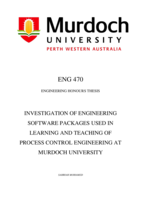 Investigation of engineering software packages used in learning and teaching of process control engineering at Murdoch University