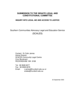Submission into Legal Aid and Access to Justice (2003)