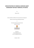 Derivatisation of chemical warfare agent degradant without removal of water