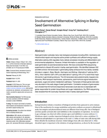 Involvement of alternative splicing in barley seed germination