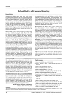 Rehabilitative ultrasound imaging