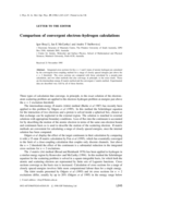 Comparison of convergent electron - hydrogen calculations
