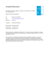 The influence of access to eReaders, computers and mobile phones on children's book reading frequency