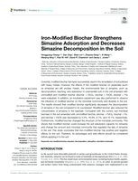 Iron-Modified biochar strengthens simazine adsorption and decreases simazine decomposition in the soil