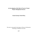 An investigation of the role of trust in virtual project management success