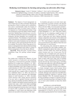 Reducing weed biomass by burning and grazing can adversely affect frogs