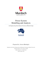 Power system modelling analysis: An engineering internship at Fortescue Metals Group