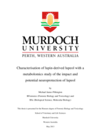Characterisation of lupin-derived lupeol with a metabolomics study of the impact and potential neuroprotection of luepol