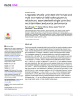 A repeated shuttle sprint test with female and male international field hockey players is reliable and associated with single sprint but not intermittent endurance performance