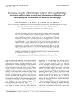 Increasing viscosity of the intestinal contents alters small intestinal structure and intestinal growth, and stimulates proliferation of enterotoxigenic Escherichia coli in newly-weaned pigs
