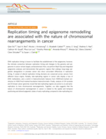 Replication timing and epigenome remodelling are associated with the nature of chromosomal rearrangements in cancer