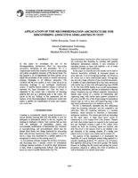 Application of the recommendation architecture for discovering associative similarities in text