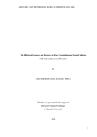 The effects of gestures and pictures on word acquisition and use in children with autism spectrum disorders