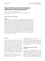 Human intestinal spirochetosis: Brachyspira aalborgi and/or Brachyspira pilosicoli?