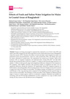 Effects of fresh and saline water irrigation for maize in coastal areas of Bangladesh