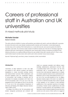 Careers of professional staff in Australian and UK universities: A mixed methods pilot study