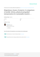 iExperience, iLearn, iConserve: A comparison of mobile-driven, physical and guided interpretation for sustainable transformative learning