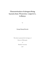 Characterization of nitrogen-fixing bacteria from Phaseolus vulgaris L. in Kenya
