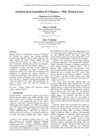 Attrition from Australian ICT degrees – Why women leave