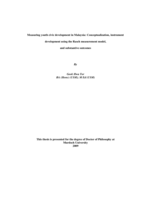 Measuring youth civic development in Malaysia: Conceptualization, instrument development using the Rasch measurement model, and substantive outcomes