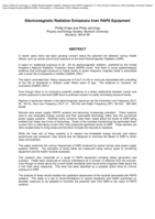Electromagnetic radiation emissions from RAPS equipment