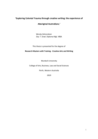 Exploring colonial trauma through creative writing: The experience of Aboriginal Australians.