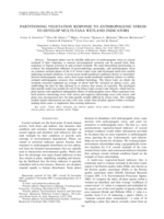 Partitioning vegetation response to anthropogenic stress to develop multi-taxa wetland indicators