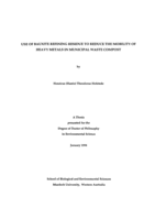 Use of bauxite refining residue to reduce the mobility of heavy metals in municipal waste compost