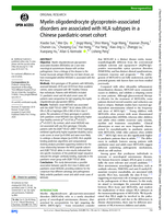 Myelin oligodendrocyte glycoprotein-associated disorders are associated with HLA subtypes in a Chinese paediatric-onset cohort