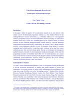 Critical auto/ethnographic research as/for transformative professional development