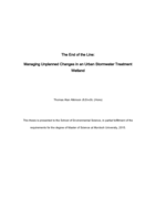 The end of the line: Managing unplanned changes in an urban stormwater treatment wetland