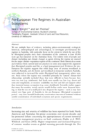 Pre-European fire regimes in Australian ecosystems
