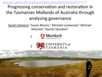 Progressing environmental restoration through improved governance: Scenarios from the Tasmanian Midlands, Australia